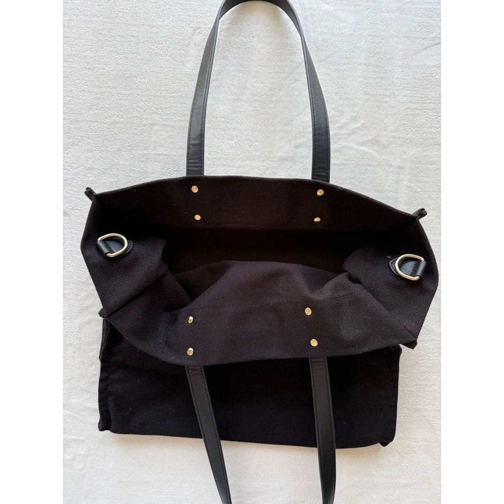 Ralph Lauren Women's Tote Bag Black Canvas Shoulder Bag Handbag Purse - Picture 4 of 16
